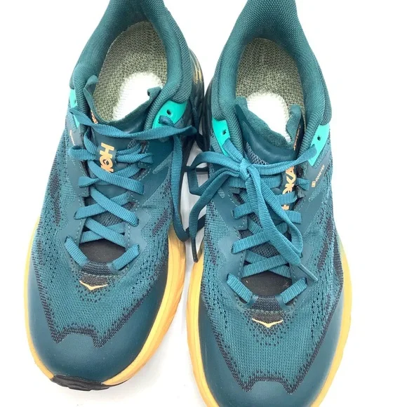 Hoka One Teal Green and Yellow Athletic Shoes for Performance - Picture 6 of 6